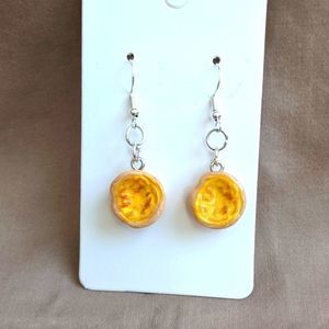 🛍 Egg Tart Dangle Earrings